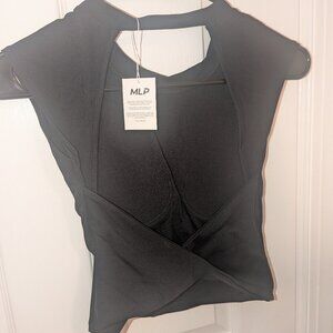 Marie Louise Paris MLP - Knot T-shirt - Built-in Bra - Size Small S - Black -NWT